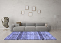 Machine Washable Abstract Blue Modern Rug, wshabs417blu