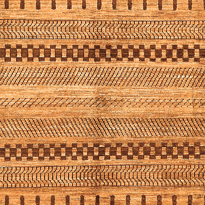 Square Machine Washable Abstract Orange Modern Area Rugs, wshabs417org