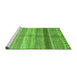 Sideview of Machine Washable Abstract Green Modern Area Rugs, wshabs417grn