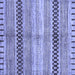 Square Abstract Blue Modern Rug, abs417blu