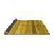 Sideview of Abstract Yellow Modern Rug, abs417yw