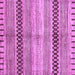 Square Machine Washable Abstract Purple Modern Area Rugs, wshabs417pur