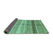 Sideview of Abstract Turquoise Modern Rug, abs417turq