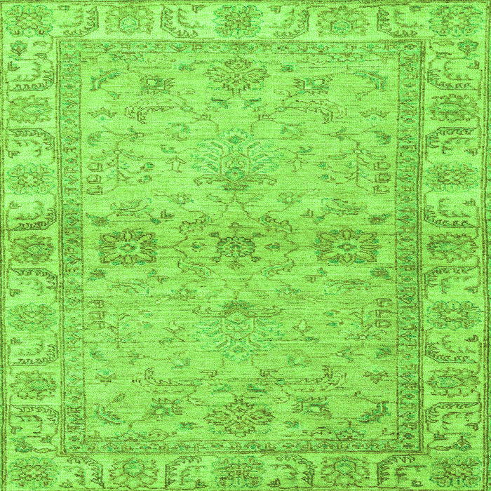 Square Machine Washable Abstract Green Modern Area Rugs, wshabs4180grn