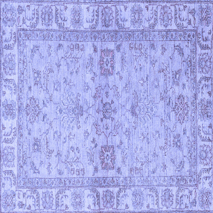 Square Abstract Blue Modern Rug, abs4180blu
