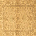 Square Abstract Brown Modern Rug, abs4180brn