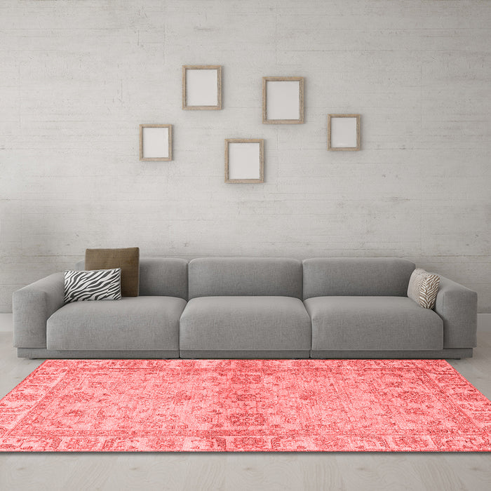 Modern Red Washable Rugs
