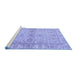 Sideview of Machine Washable Abstract Blue Modern Rug, wshabs4180blu