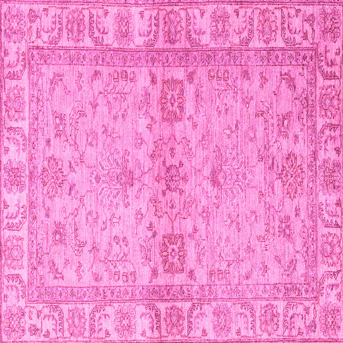 Square Abstract Pink Modern Rug, abs4180pnk