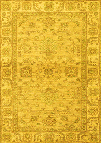 Abstract Yellow Modern Rug, abs4180yw