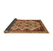 Sideview of Abstract Orange Modern Rug, abs4181