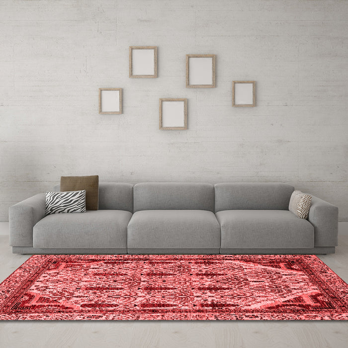 Modern Red Washable Rugs