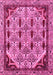 Machine Washable Abstract Pink Modern Rug, wshabs4181pnk