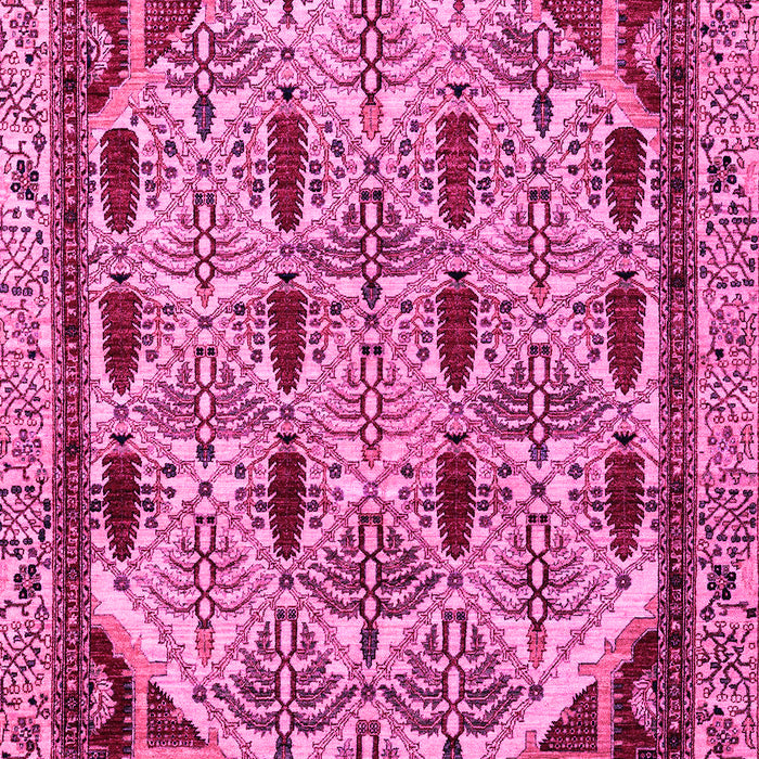Machine Washable Abstract Pink Modern Rug, wshabs4181pnk
