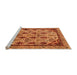 Sideview of Machine Washable Abstract Orange Modern Area Rugs, wshabs4181org