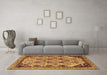 Machine Washable Abstract Brown Modern Rug in a Living Room,, wshabs4181brn