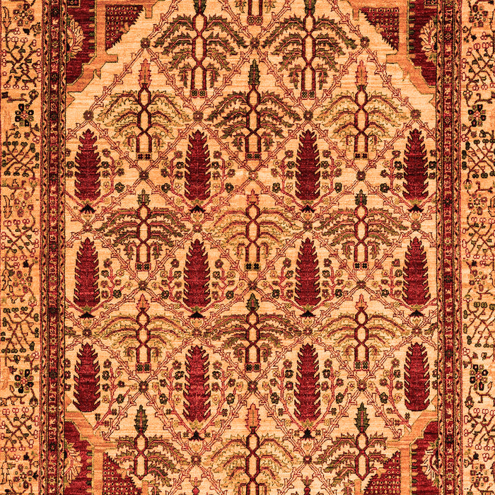 Machine Washable Abstract Orange Modern Area Rugs, wshabs4181org