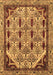 Machine Washable Abstract Brown Modern Rug, wshabs4181brn