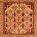 Square Abstract Orange Modern Rug, abs4181org