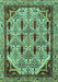 Abstract Turquoise Modern Rug, abs4181turq