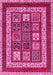 Machine Washable Abstract Pink Modern Rug, wshabs4182pnk