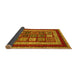 Sideview of Abstract Yellow Modern Rug, abs4182yw