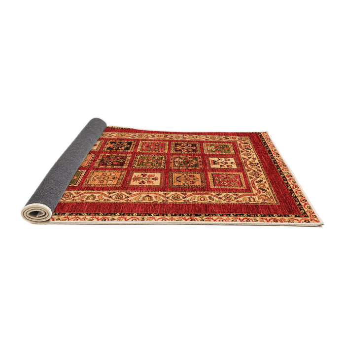 Sideview of Abstract Orange Modern Rug, abs4182org