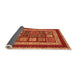 Sideview of Abstract Orange Modern Rug, abs4182org