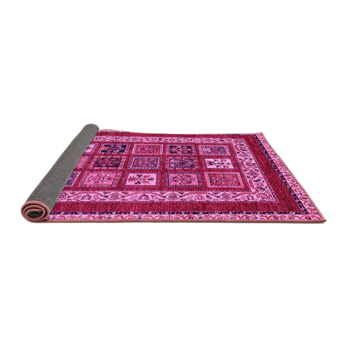 Sideview of Abstract Pink Modern Rug, abs4182pnk