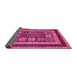 Sideview of Abstract Pink Modern Rug, abs4182pnk