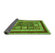 Sideview of Abstract Green Modern Rug, abs4182grn