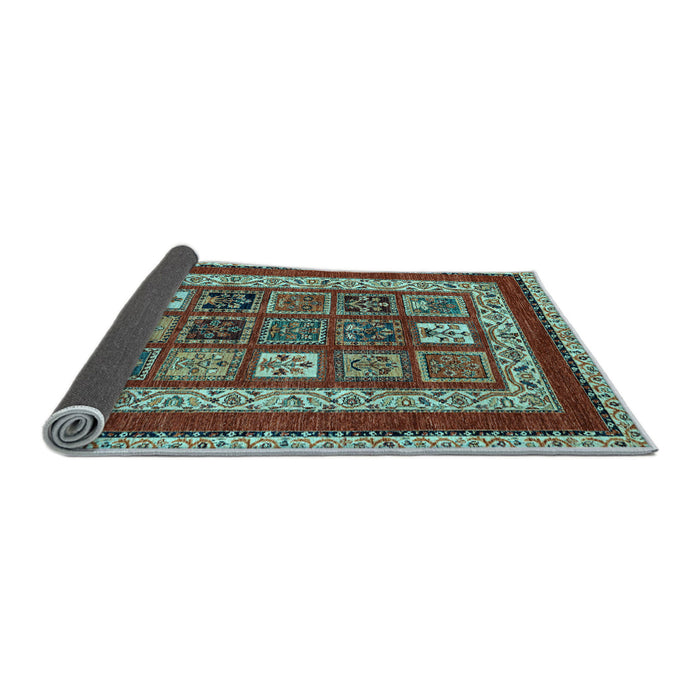 Sideview of Abstract Light Blue Modern Rug, abs4182lblu
