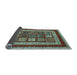 Sideview of Abstract Light Blue Modern Rug, abs4182lblu