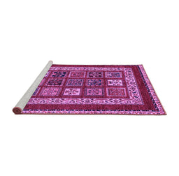 Sideview of Machine Washable Abstract Purple Modern Area Rugs, wshabs4182pur
