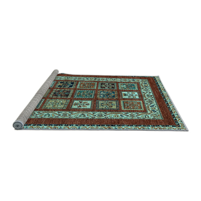 Sideview of Machine Washable Abstract Light Blue Modern Rug, wshabs4182lblu