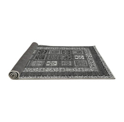 Sideview of Abstract Gray Modern Rug, abs4182gry