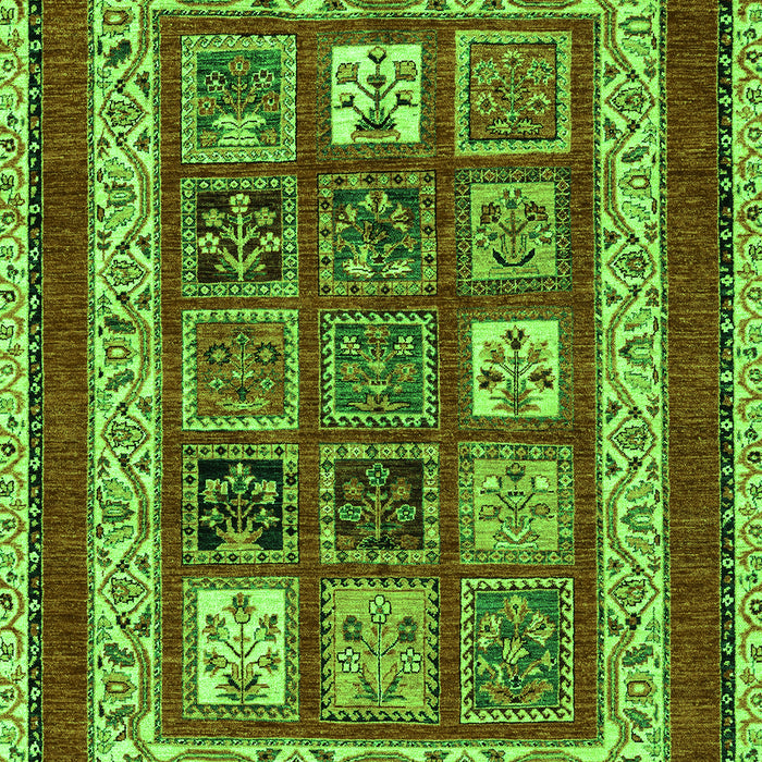 Abstract Green Modern Rug, abs4182grn