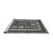 Sideview of Machine Washable Abstract Gray Modern Rug, wshabs4182gry