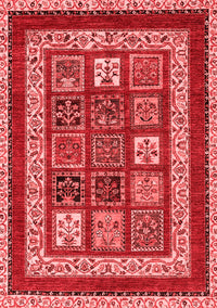 Abstract Red Modern Rug, abs4182red