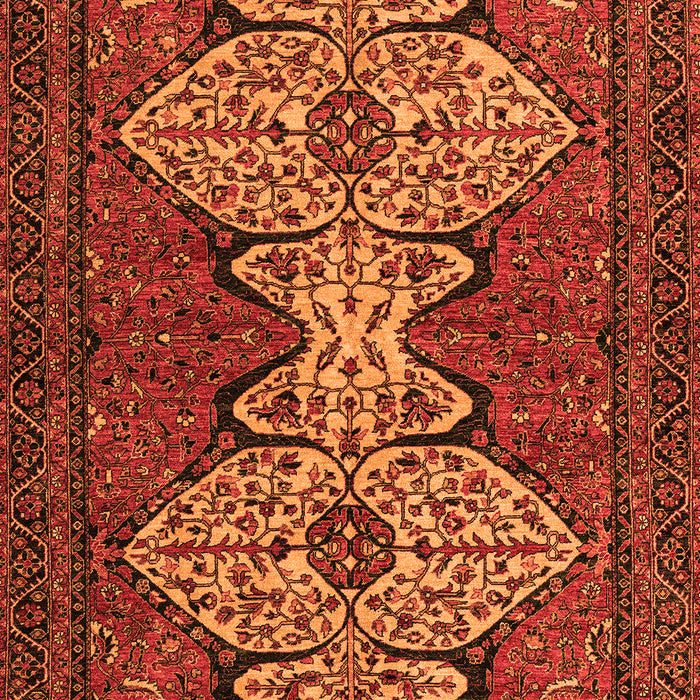 Machine Washable Abstract Orange Modern Area Rugs, wshabs4183org