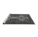 Sideview of Machine Washable Abstract Gray Modern Rug, wshabs4183gry