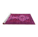 Sideview of Machine Washable Abstract Pink Modern Rug, wshabs4183pnk