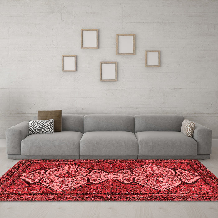 Modern Red Washable Rugs