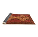 Sideview of Abstract Orange Modern Rug, abs4183org