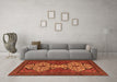 Machine Washable Abstract Orange Modern Area Rugs in a Living Room, wshabs4183org