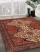 Machine Washable Abstract Saffron Red Rug in a Family Room, wshabs4183