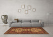 Machine Washable Abstract Brown Modern Rug in a Living Room,, wshabs4183brn