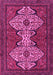 Machine Washable Abstract Pink Modern Rug, wshabs4183pnk