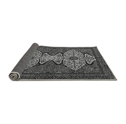 Sideview of Abstract Gray Modern Rug, abs4183gry