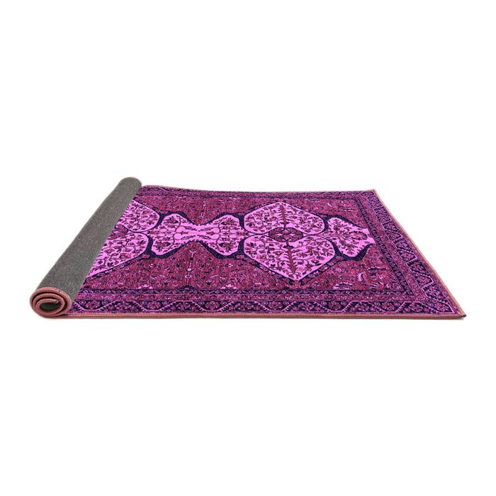 Sideview of Abstract Purple Modern Rug, abs4183pur